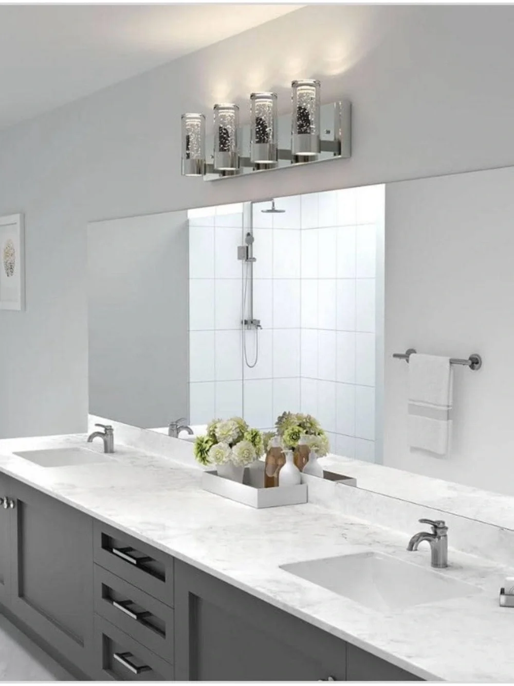 Artika Essence 4 Modern Chrome Wall Sconce Vanity Light